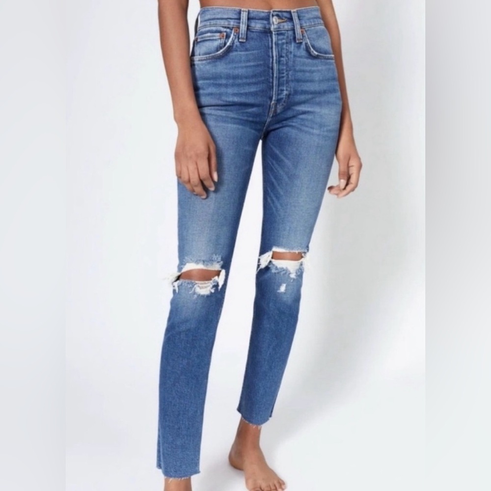 Re/Done 90s high rise ankle crop jean